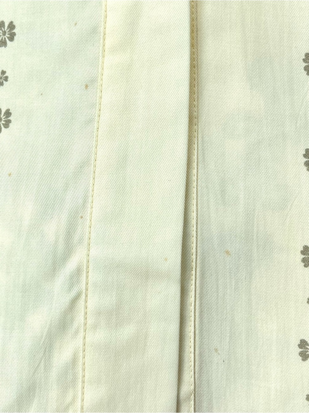 WE ARE KINDRED Knee Length Shirt Dress Ivory Tan Floral Balloon Sleeve Size 4 - Picture 9 of 9